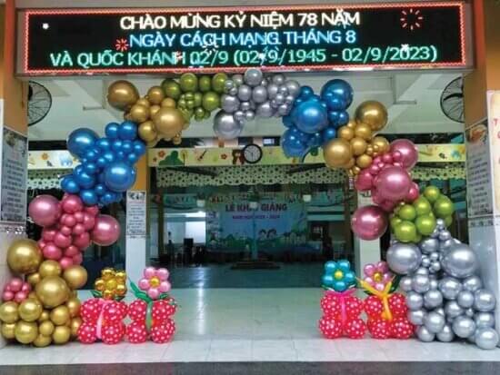 Tóp những mẫu trang tri cổng bóng đẹp